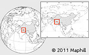 Blank Location Map of Coqen, highlighted country, within the entire country