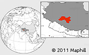 Blank Location Map of Coqen, highlighted country, highlighted parent region