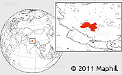 Blank Location Map of Coqen