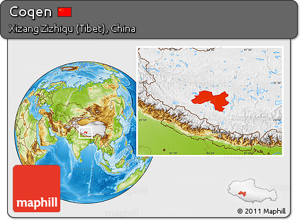 Physical Location Map of Coqen