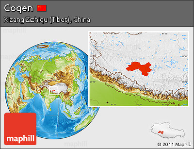 Physical Location Map of Coqen