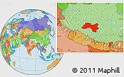 Political Location Map of Coqen
