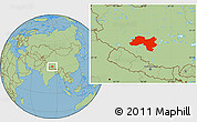 Savanna Style Location Map of Coqen