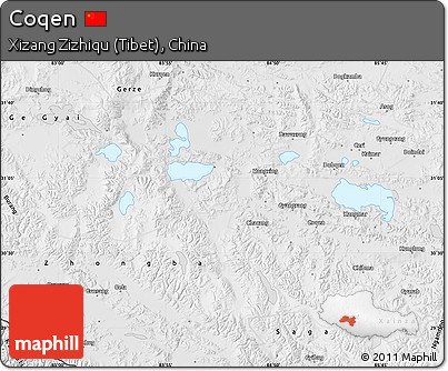 Physical Map of Coqen, desaturated