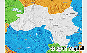 Physical Map of Coqen, political outside