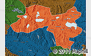 Political Map of Coqen, darken