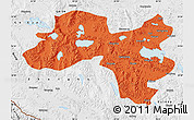 Political Map of Coqen, physical outside