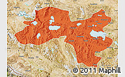 Political Map of Coqen, satellite outside