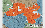 Political Map of Coqen, semi-desaturated