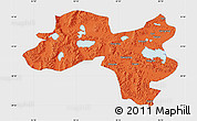 Political Map of Coqen, single color outside
