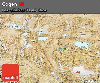 Satellite Map of Coqen