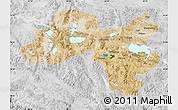 Satellite Map of Coqen, lighten, desaturated