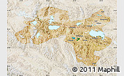 Satellite Map of Coqen, lighten
