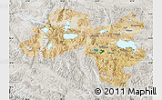 Satellite Map of Coqen, lighten, semi-desaturated