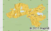 Savanna Style Map of Coqen, single color outside