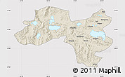 Shaded Relief Map of Coqen, cropped outside