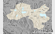 Shaded Relief Map of Coqen, darken, desaturated