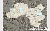 Shaded Relief Map of Coqen, darken