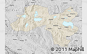 Shaded Relief Map of Coqen, desaturated