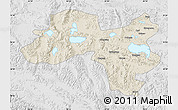 Shaded Relief Map of Coqen, lighten, desaturated