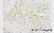 Shaded Relief Map of Coqen, lighten, semi-desaturated