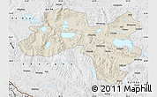 Shaded Relief Map of Coqen, physical outside