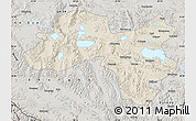 Shaded Relief Map of Coqen, semi-desaturated