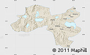 Shaded Relief Map of Coqen, single color outside