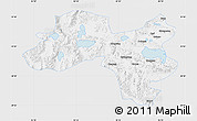 Silver Style Map of Coqen, single color outside
