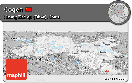 Gray Panoramic Map of Coqen