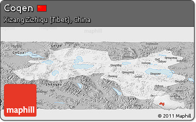 Gray Panoramic Map of Coqen