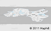 Gray Panoramic Map of Coqen, single color outside