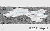 Physical Panoramic Map of Coqen, darken