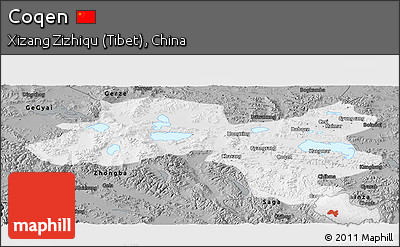 Physical Panoramic Map of Coqen, darken, semi-desaturated