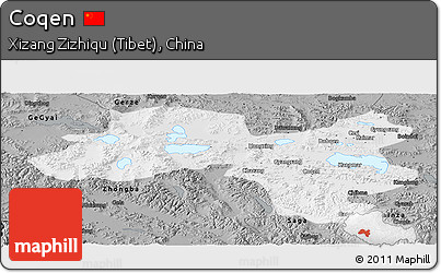 Physical Panoramic Map of Coqen, darken, semi-desaturated