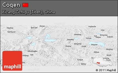 Physical Panoramic Map of Coqen, desaturated