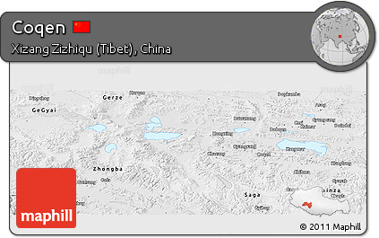 Physical Panoramic Map of Coqen, desaturated