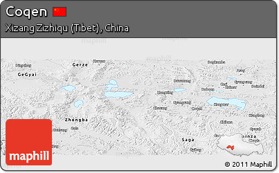 Physical Panoramic Map of Coqen, desaturated