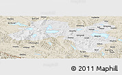 Physical Panoramic Map of Coqen, shaded relief outside