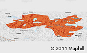 Political Panoramic Map of Coqen, physical outside