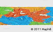 Political Panoramic Map of Coqen