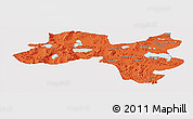 Political Panoramic Map of Coqen, single color outside