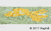 Savanna Style Panoramic Map of Coqen