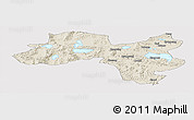 Shaded Relief Panoramic Map of Coqen, cropped outside
