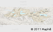 Shaded Relief Panoramic Map of Coqen, lighten