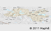 Shaded Relief Panoramic Map of Coqen, physical outside