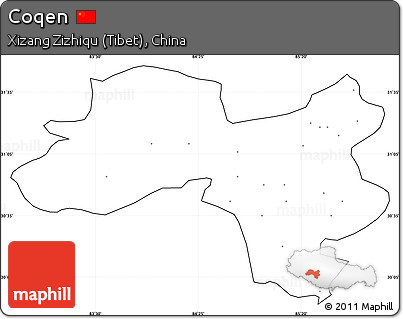Blank Simple Map of Coqen, cropped outside, no labels