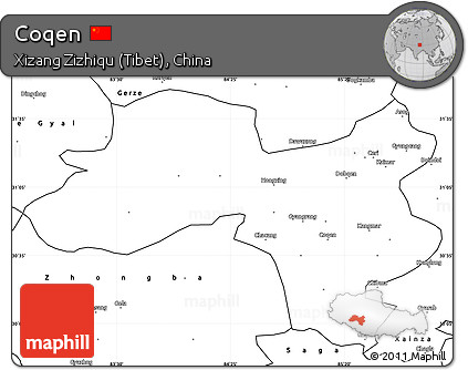 Blank Simple Map of Coqen
