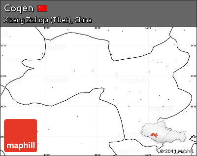 Blank Simple Map of Coqen, no labels