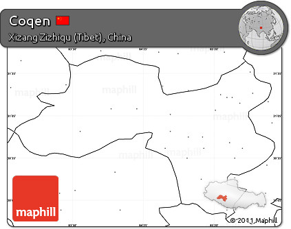 Blank Simple Map of Coqen, no labels